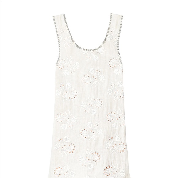 rebecca taylor eyelet ruffles cross back tank dress - Picture 7 of 11